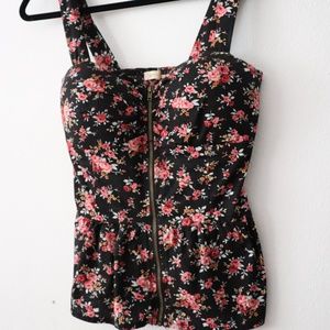 Black floral top